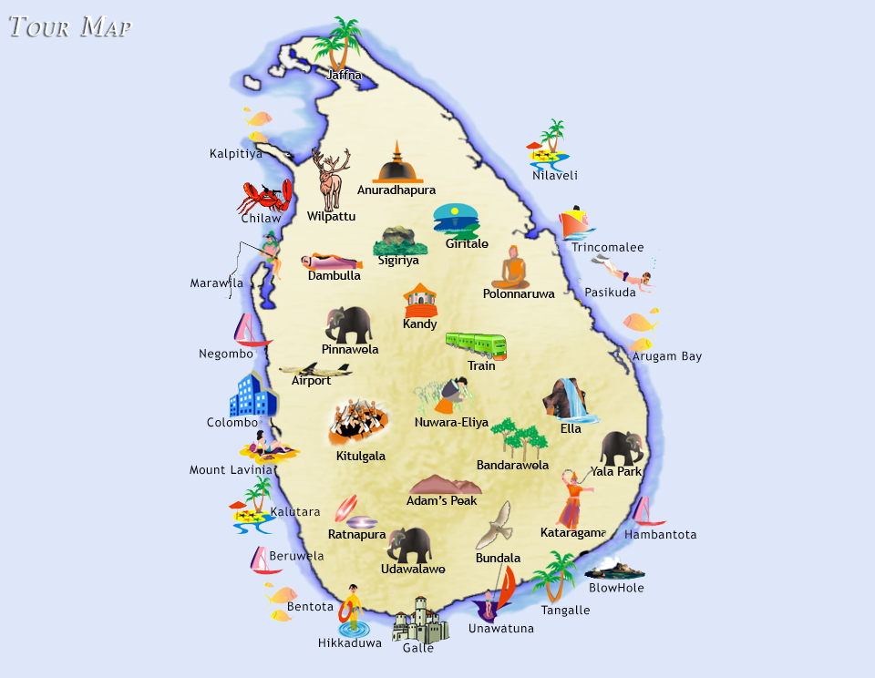 Sri_Lanka Tour Map